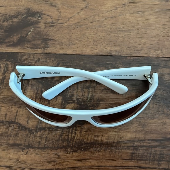 rare YSL sunglasses with gold logo faux diamond rim - Picture 3 of 11